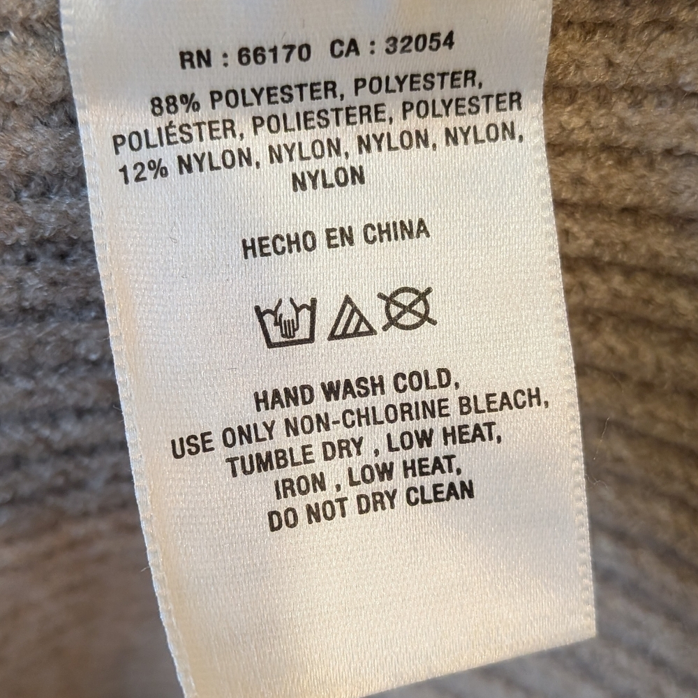 Anthropologie Saturday Sunday Women's Beige Ribbed Cropped Cardigan Large - Picture 5 of 6
